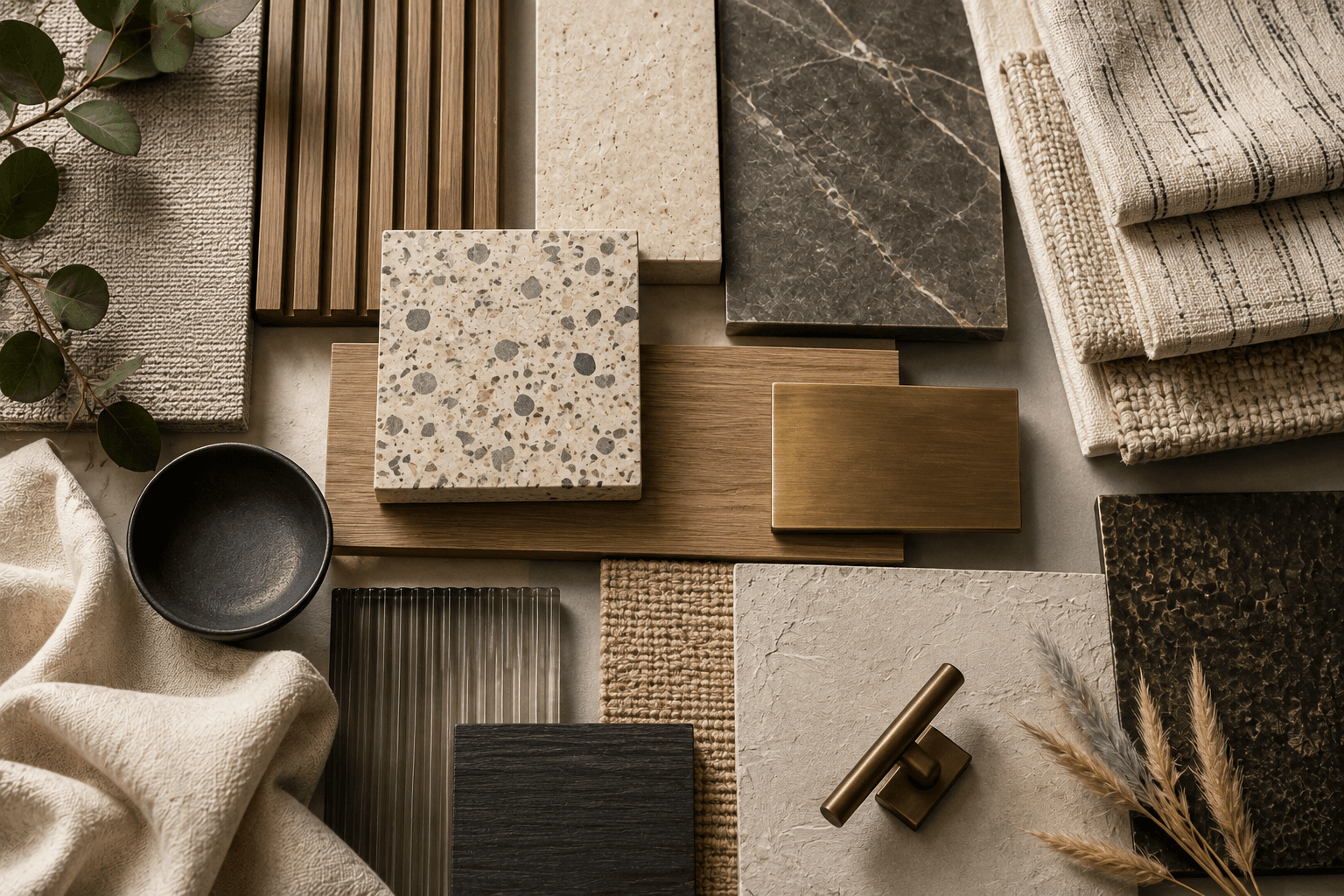 A considered palette of interior materials and finishes