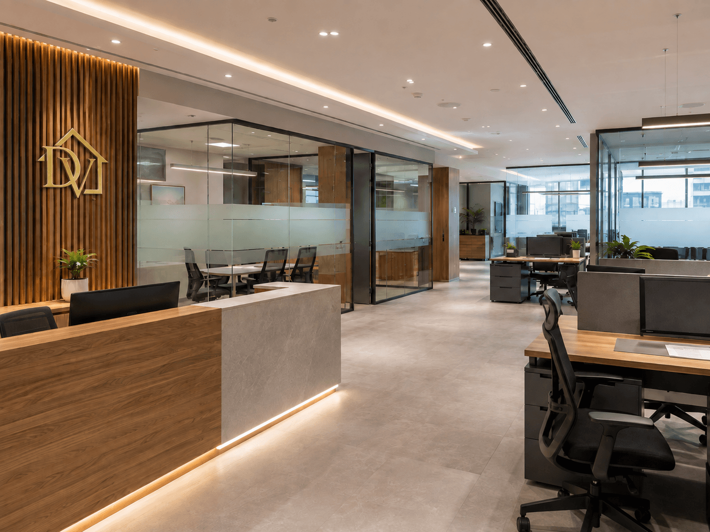 Commercial interior project delivered by Decovista